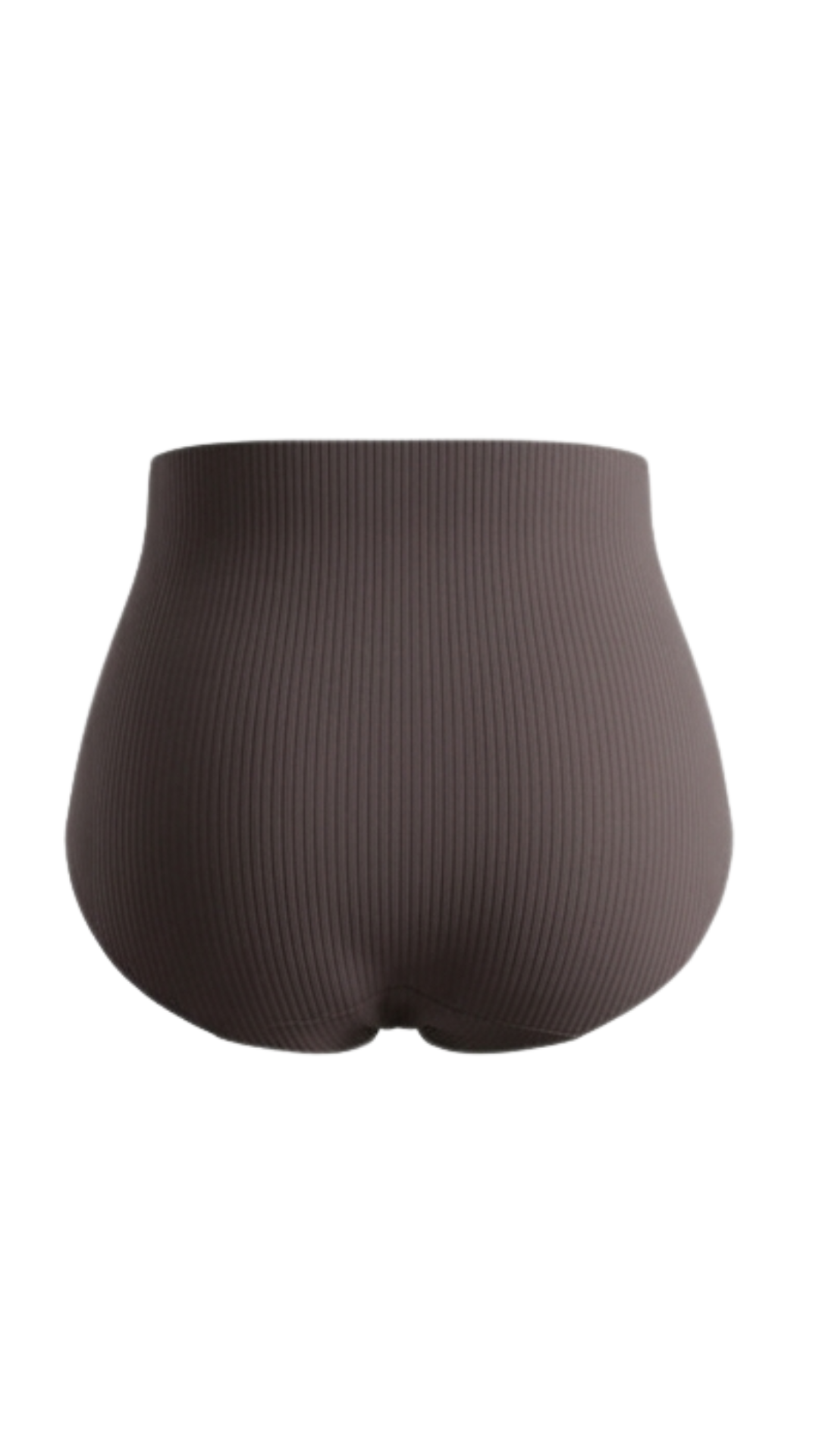 Vhisper Vears Ribbed High-Waisted Tummy Control Briefs – Seamless Geometric Contrast Shaping Panty