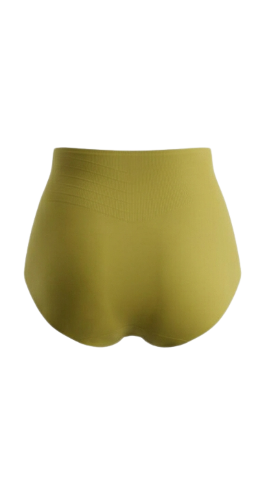 Vhisper Vears Anti-Roll High-Waisted Tummy Control Briefs – Seamless Chevron Shaping Panty in Olive Green