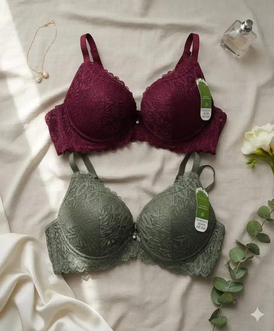 Fancy Single Padded Pushup Bra image 1