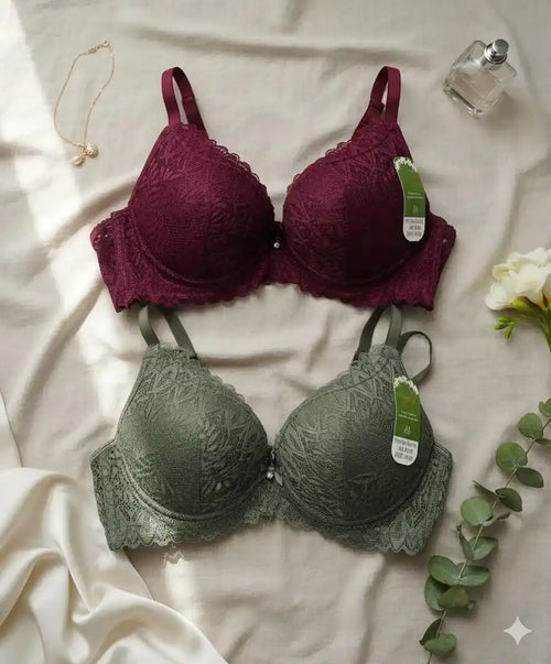 Fancy Single Padded Pushup Bra image 1