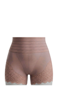 Vhisper Vears High-Waisted Lace-Trimmed Anti-Chafing Shaper Shorts – Dusty Rose Tummy Control