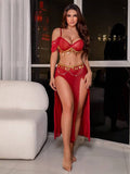 Enchanting Red Belly Dance Lingerie Set image 0