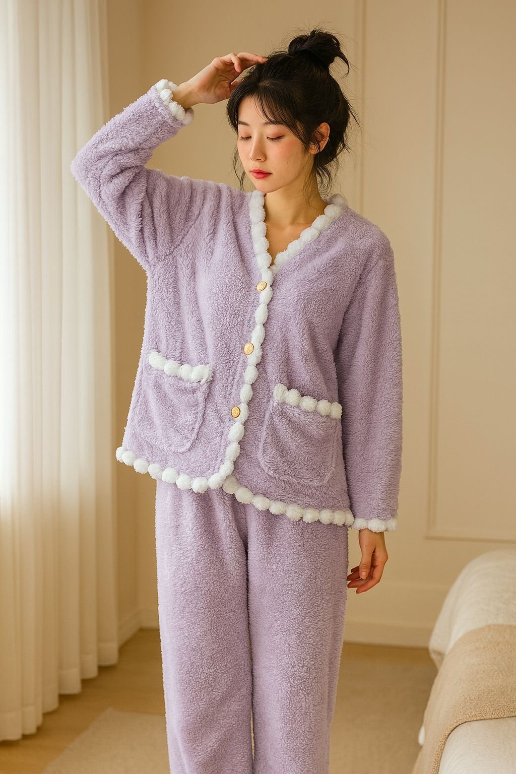 Lavender Cloud Pajama Set image 0