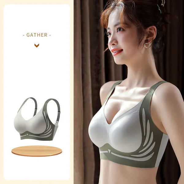 Super Gather Bra Wireless Push-Up Bra Lifting Anti-Sagging Wire-Free Push-Up Bra image 3