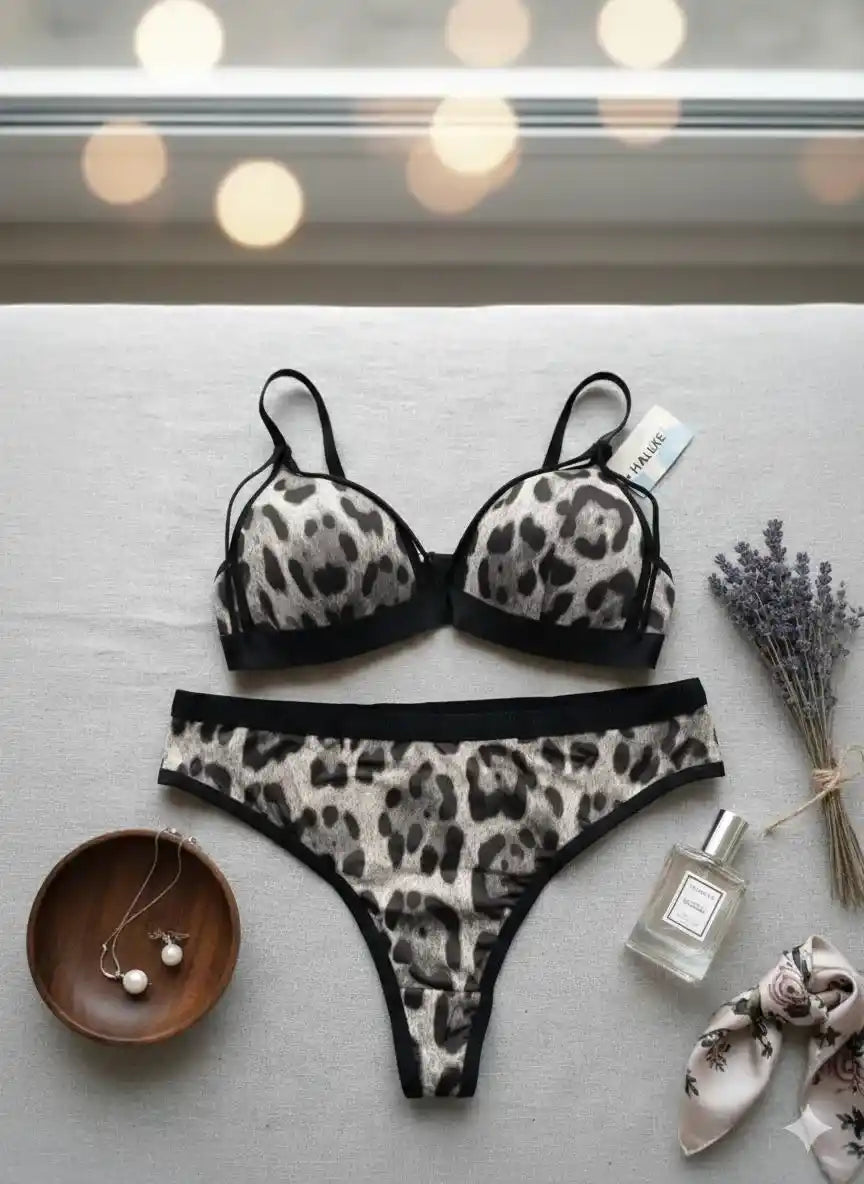 Sexy Leopard Bra Set image 1