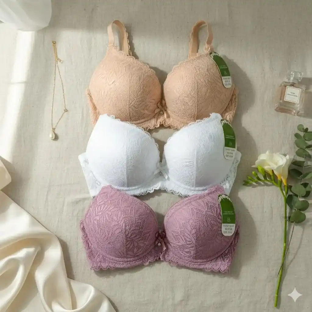 Fancy Single Padded Pushup Bra image 0