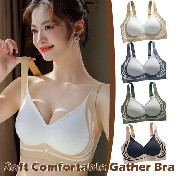 Super Gather Bra Wireless Push-Up Bra Lifting Anti-Sagging Wire-Free Push-Up Bra image 0