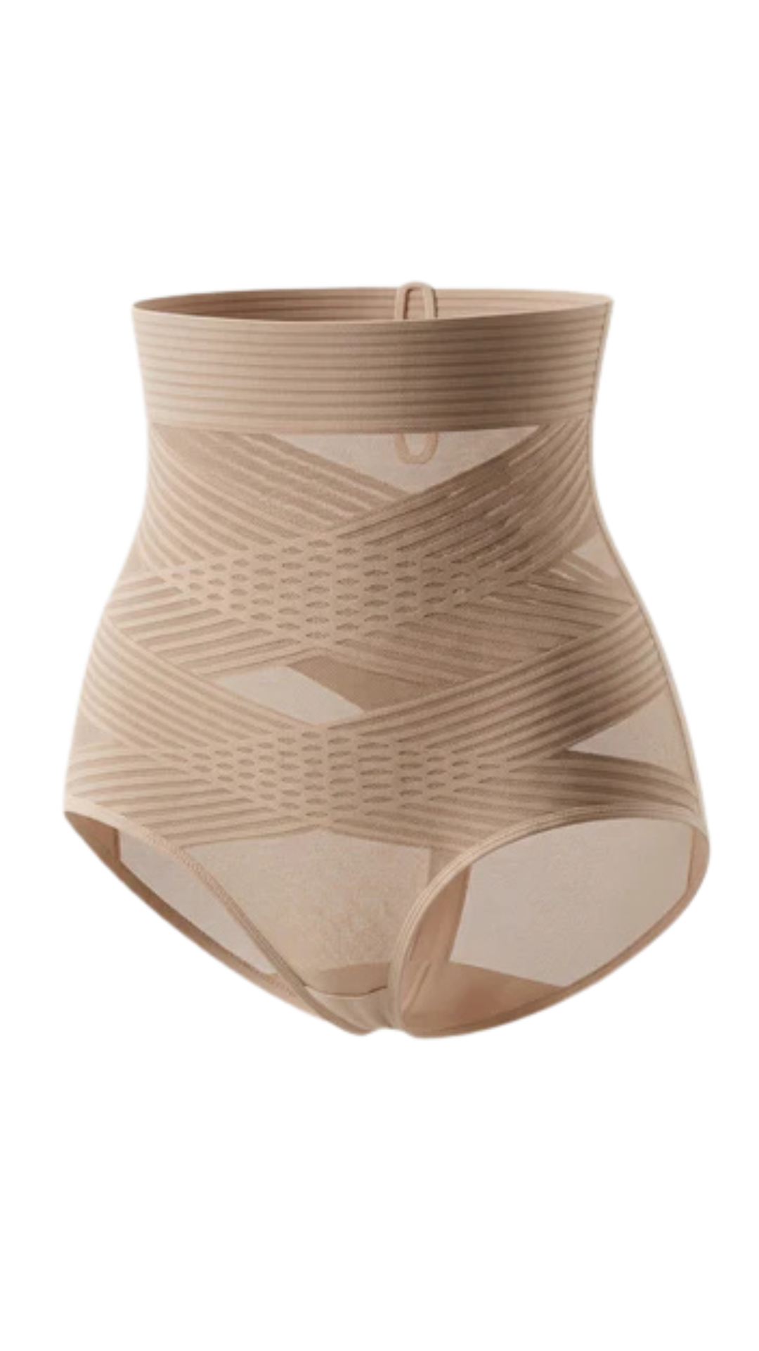 Vhisper Vears X-Band Cross-Compression Shaping Panty – High-Waisted Mesh Tummy Control Briefs