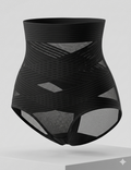 Vhisper Vears X-Band Cross-Compression Shaping Panty – High-Waisted Mesh Tummy Control Briefs
