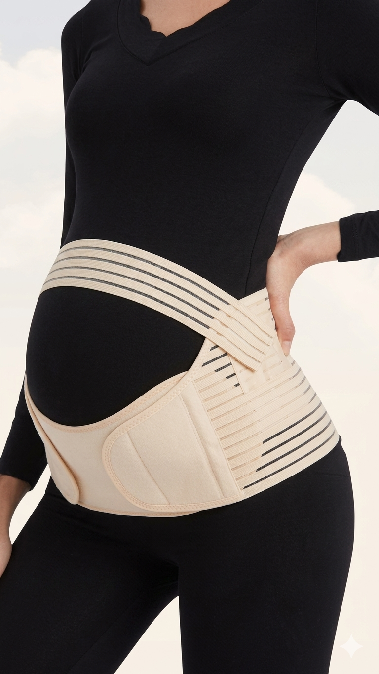 Vhisper Vears 3-in-1 Adjustable Maternity Support Belt – Breathable Pregnancy Belly Band for Lower Back, Pelvic & Round Ligament Pain Relief