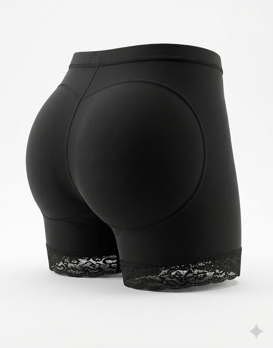 Vhisper Vears Lace-Trimmed High-Waisted Tummy Control Shapewear Shorts – Premium Butt-Lifting & Thigh Slimmer Body Shaper for Women