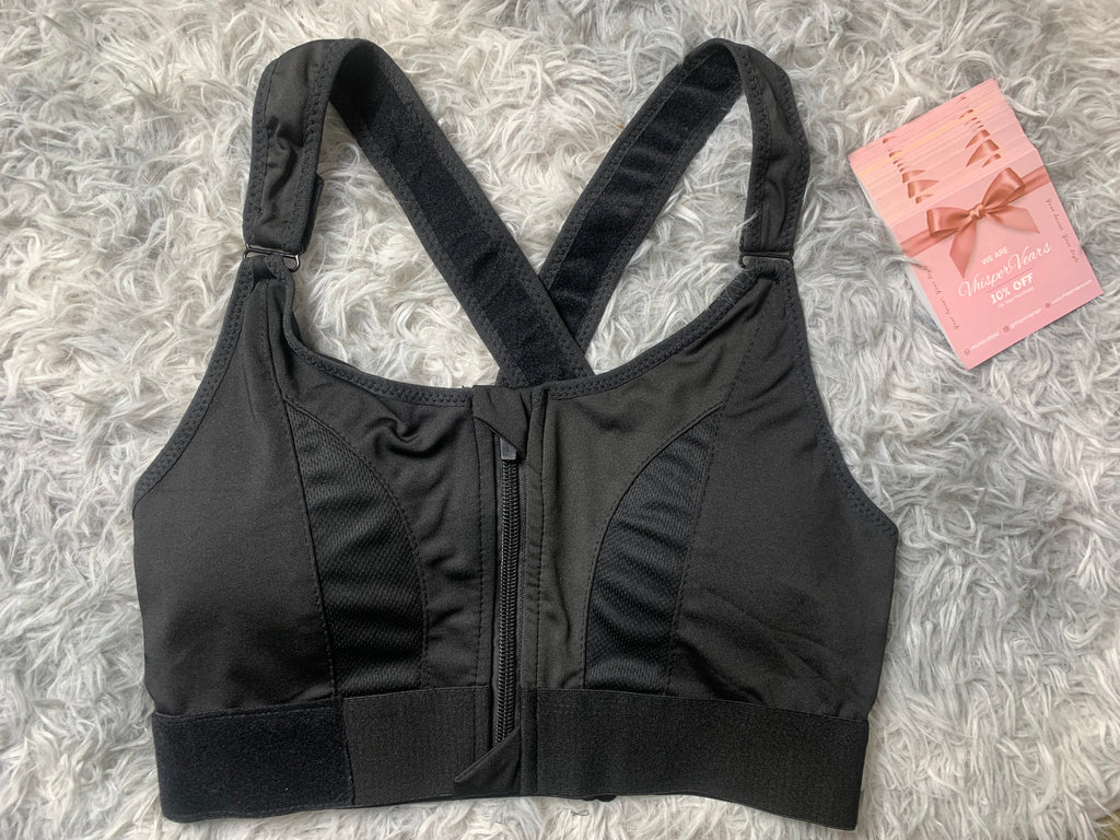 Vhisper Vears High-Impact Front-Zip Sports Bra | Adjustable Support