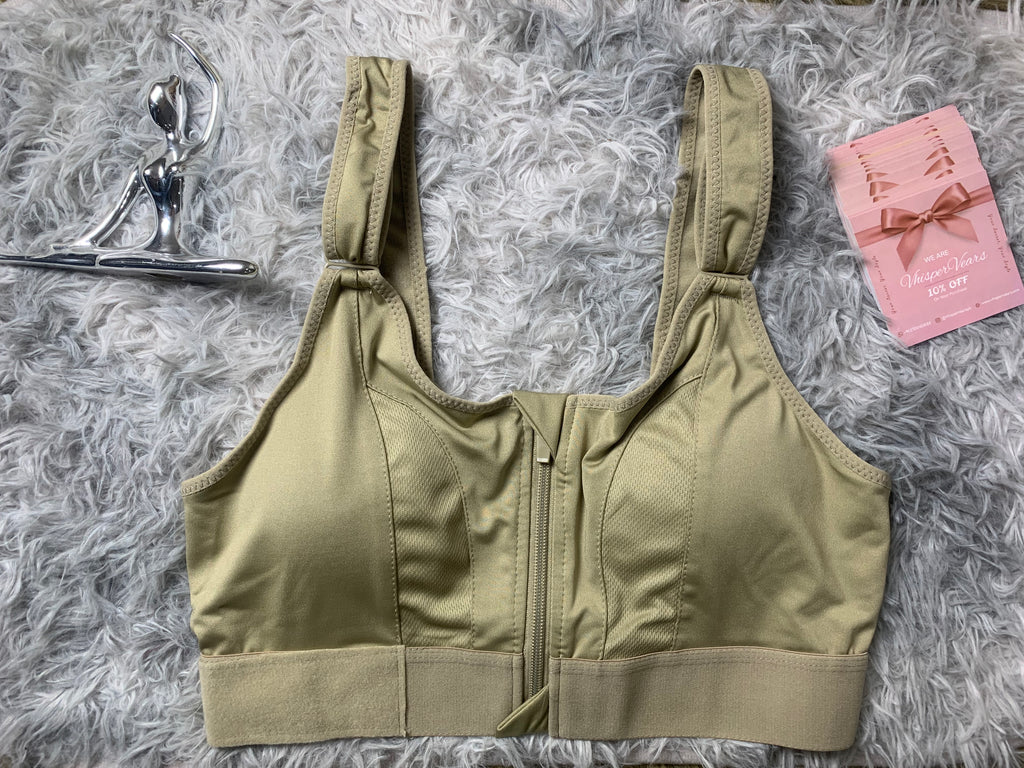 Vhisper Vears High-Impact Front-Zip Sports Bra | Adjustable Support