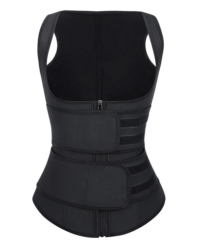 Vhisper Vears NeoSweat Triple-Closure Active Sport Vest – High-Compression Latex Sauna Waist Trainer