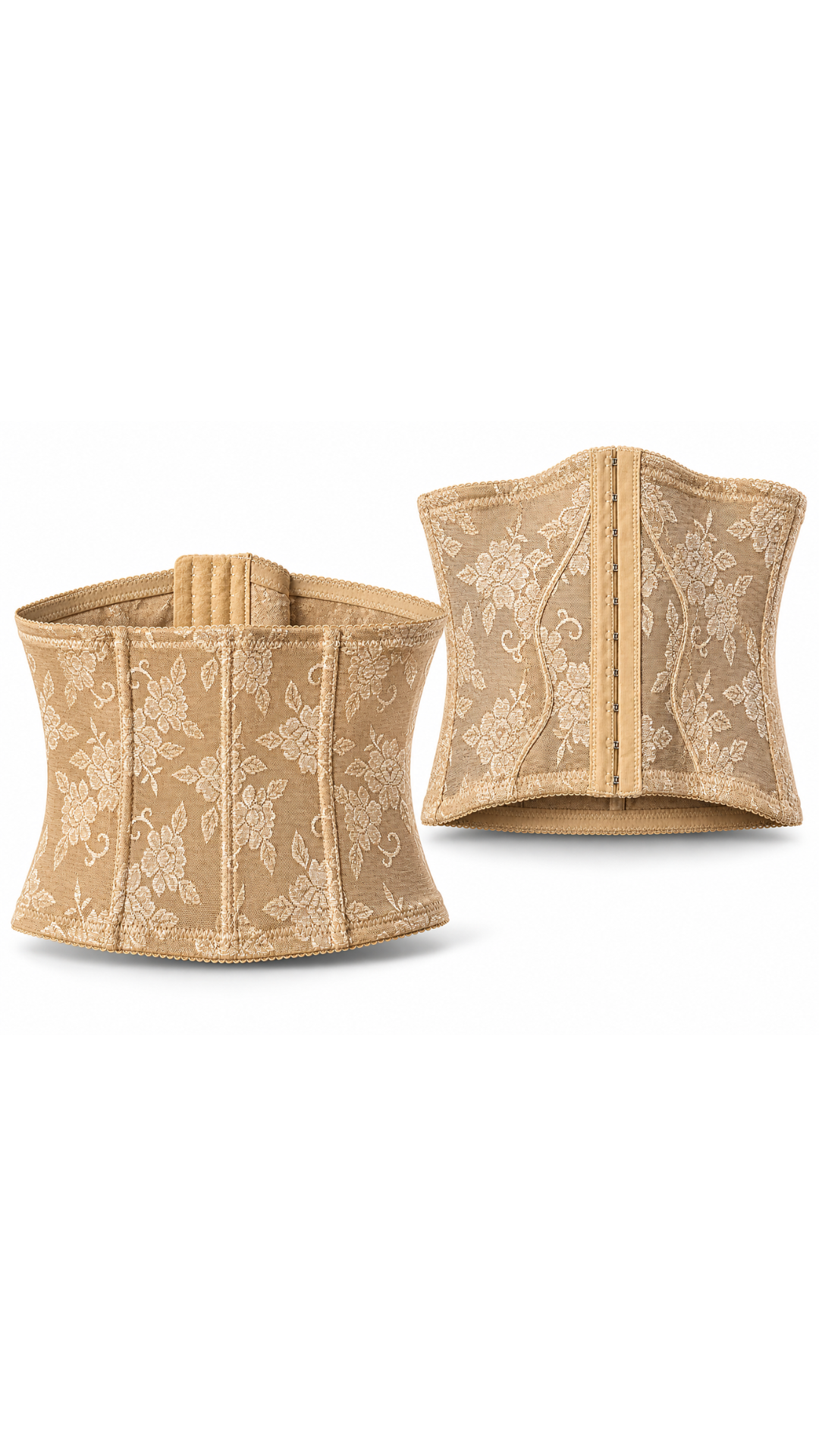 Beige waist‑training corset