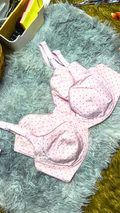 Vhisper Vears Pastel Polka Dot Non-Padded Everyday Bra – Soft Wireless Full Coverage Comfort Bra for Women