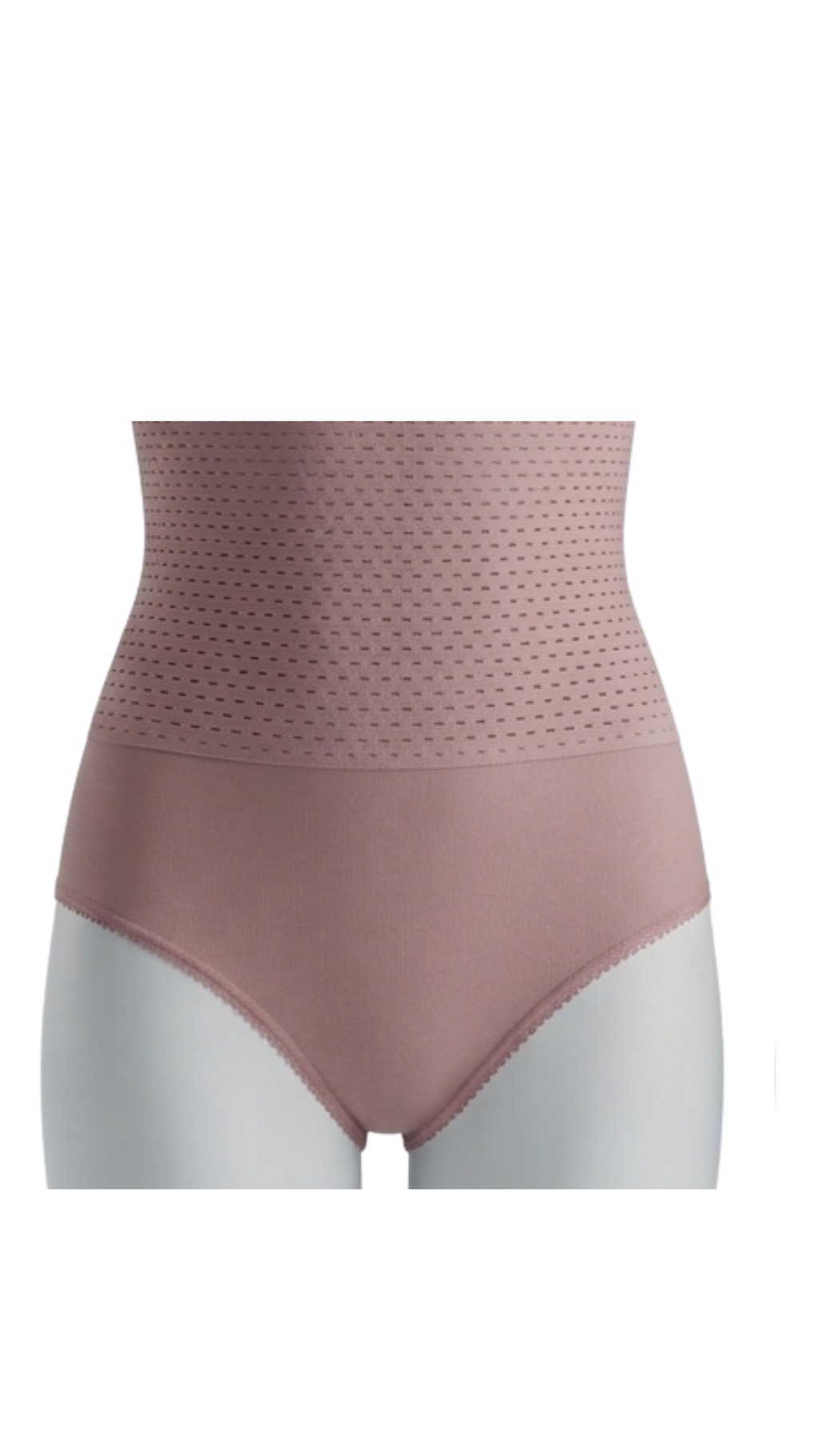 Vhisper Vears Breathable High-Waisted Mesh Tummy Control Briefs – Perforated Core Shaper Panty