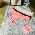 Vhisper Vears Premium Ribbed Thong Panties for Women – Ultra-Soft Stretch Seamless Low-Rise Comfort Briefs