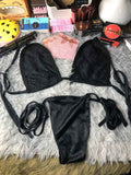 Vhisper Vears Luxury Lace Bralette and Tie-Side Brief Lingerie Set for Women and Brides