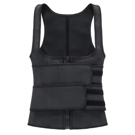 Vhisper Vears NeoSweat Triple-Closure Active Sport Vest – High-Compression Latex Sauna Waist Trainer