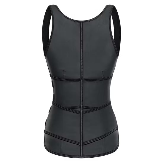 Vhisper Vears NeoSweat Triple-Closure Active Sport Vest – High-Compression Latex Sauna Waist Trainer
