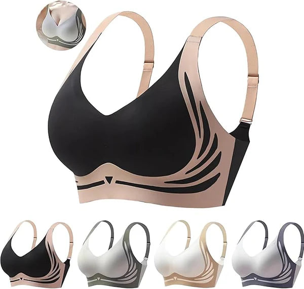 Super Gather Bra Wireless Push-Up Bra Lifting Anti-Sagging Wire-Free Push-Up Bra image 1
