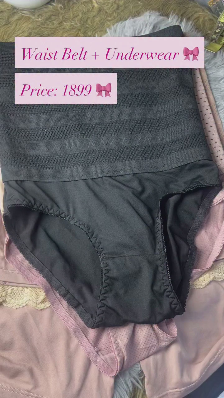 Vhisper Vears Breathable High-Waisted Mesh Tummy Control Briefs – Perforated Core Shaper Panty