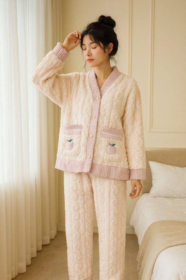 Peach Pocket Pajama Set
